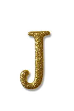 金色字母j的剪切路径