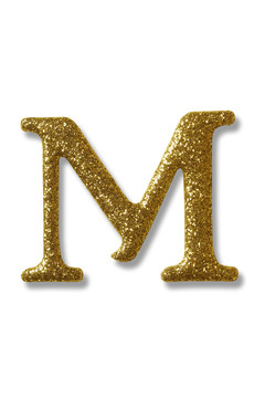 金色字母m的剪切路径