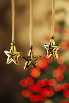 圣诞装饰明星股票图片