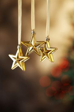 圣诞装饰明星股票图片