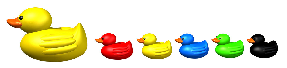 鸭形箭头组的三维渲染