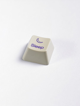 白色背景上睡眠的键盘按钮
