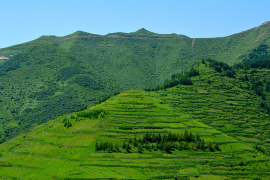 蓝天白云青山绿树