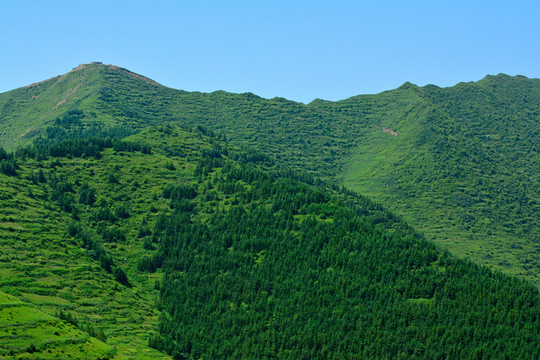 蓝天白云青山绿树