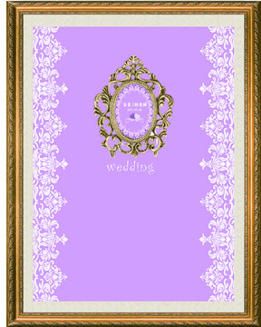紫色主题欧式婚礼迎宾背景