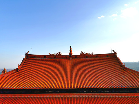 佛系禅院寺庙寺院大殿屋顶