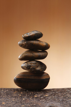 一堆平衡良好的石头