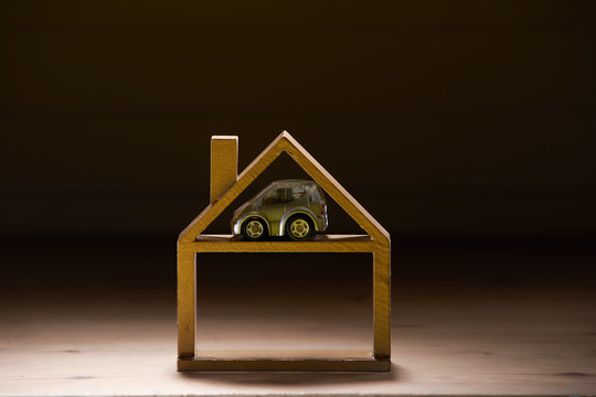 模型房屋和汽车的缩影