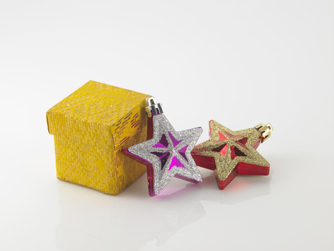 圣诞，圣诞装饰品-星形，圣诞装饰品和礼物