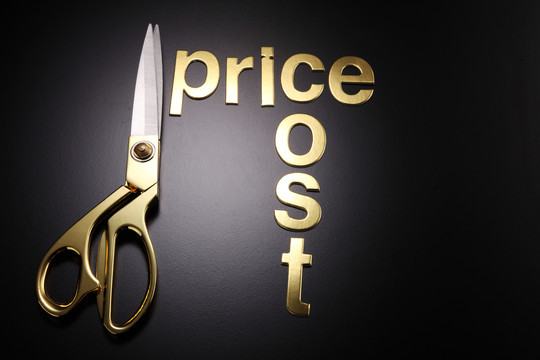 金剪刀与文字成本和价格