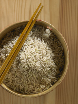 顶视图一碗糙米