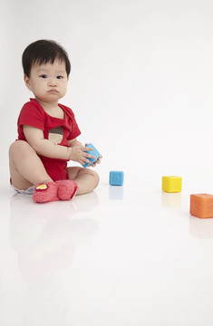 中国宝宝玩字母块