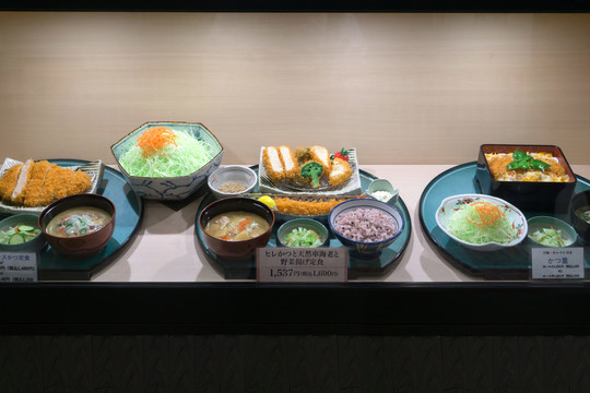 日式料理的食物模型
