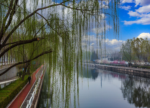 中国北京明城墙外护城河