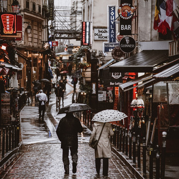 雨中街道