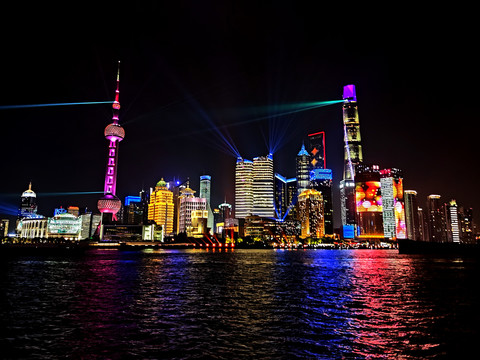 都市风光夜景上海