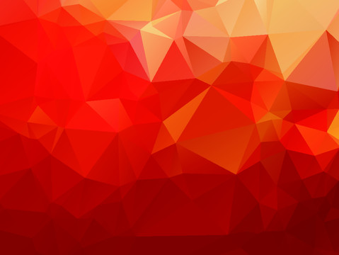 红色抽象几何多边形背景
