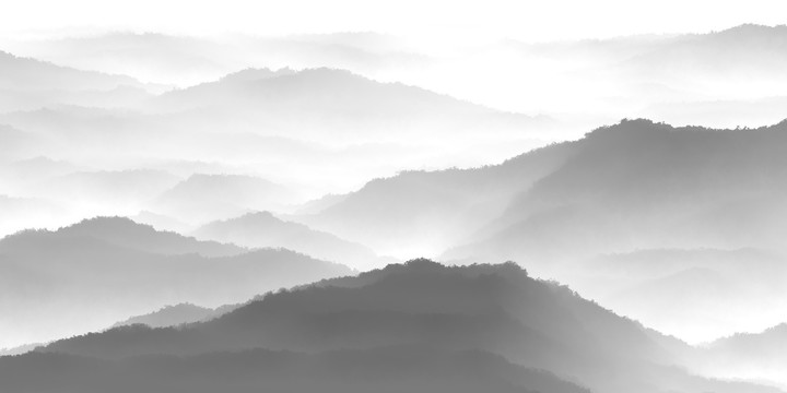 水墨山