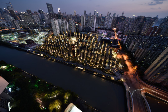 上海天安千树城市风光夜景