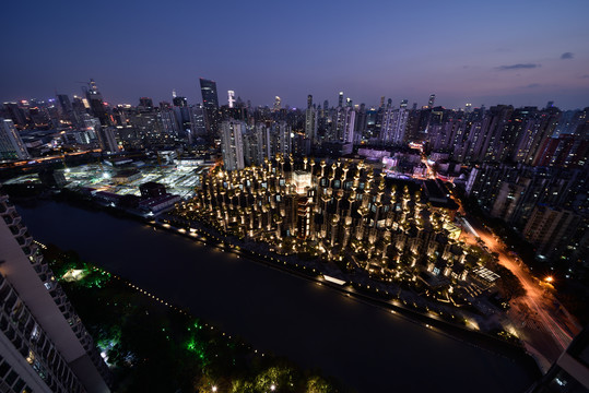 上海天安千树城市风光夜景