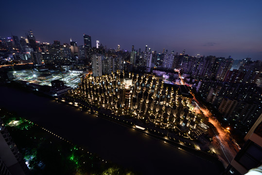 上海天安千树城市风光夜景