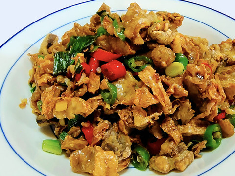 小炒油渣