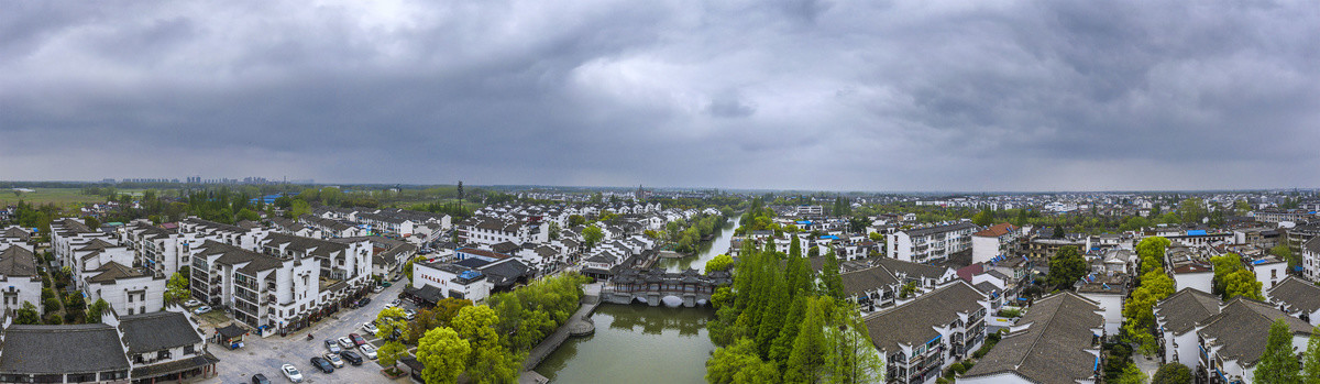 宽幅三河古镇全景大图