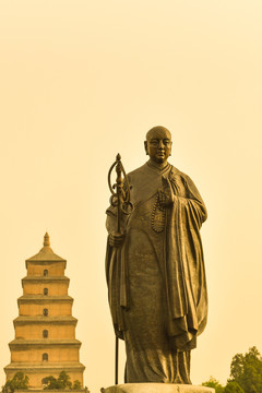 西安玄奘法师雕塑铜像