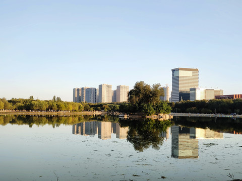 包头奥林匹克公园湖景