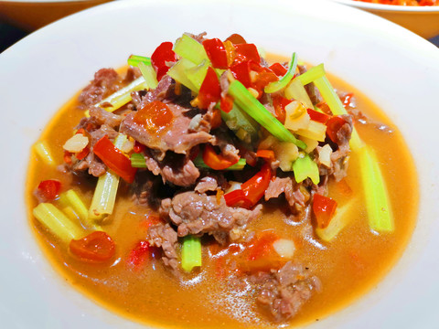 西芹肉片