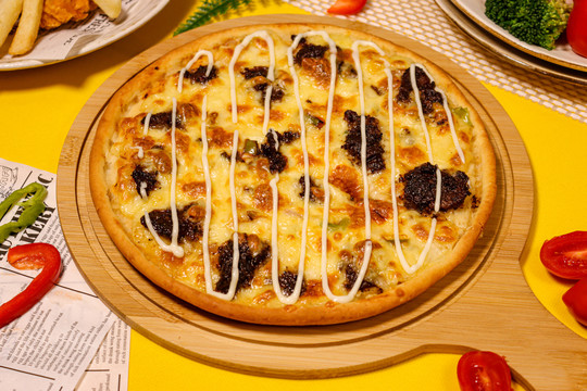 黑椒牛肉披萨