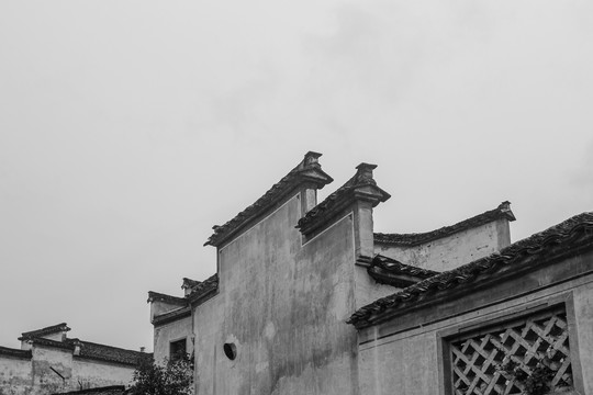 古建筑屋檐中式微派