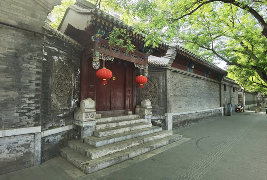 中式建筑垂花门老门楼