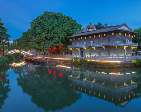 东涌水乡风情街夜景