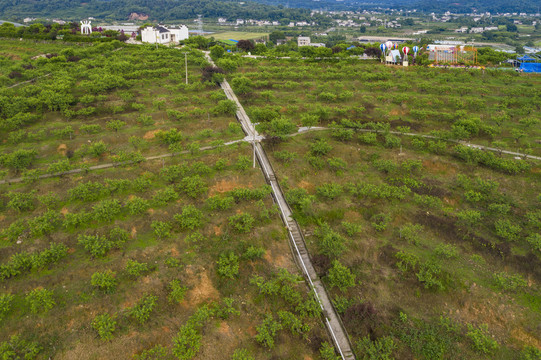 丘陵山区乡村航拍