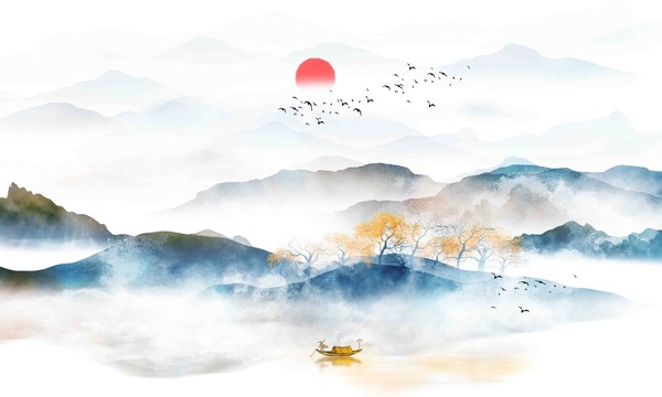 水墨山水画