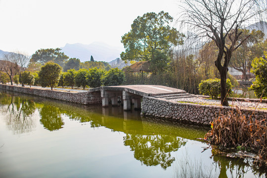 温州丽水古街石板桥