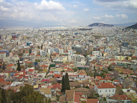 俯瞰雅典城