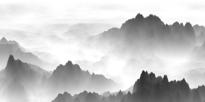 抽象山水画