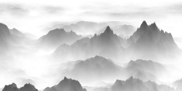 抽象山水画