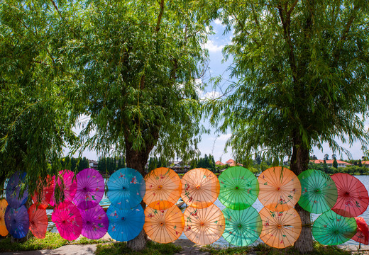 傣族村装饰伞