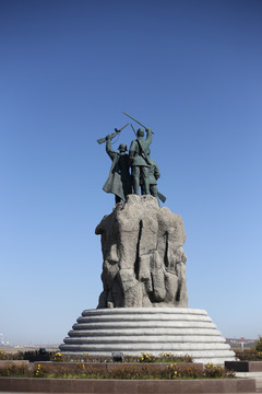 海拉尔反法西斯战争纪念园雕像