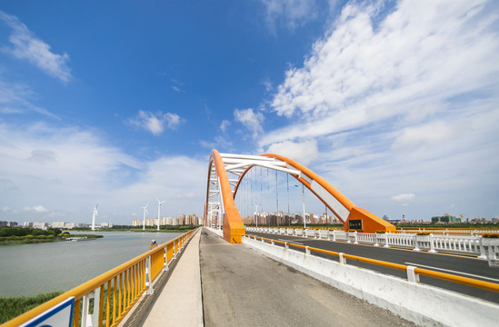 天津地标建筑滨海新区彩虹桥