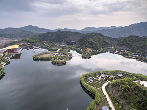 浙江东阳横店新圆明园航拍