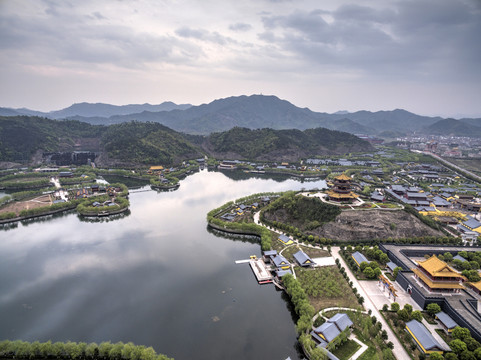 浙江东阳横店新圆明园航拍