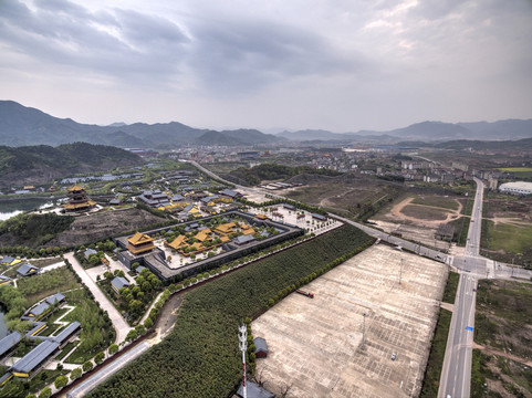 浙江东阳横店新圆明园航拍