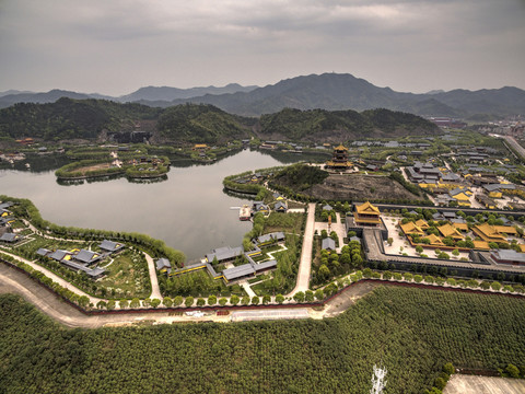 浙江东阳横店新圆明园航拍