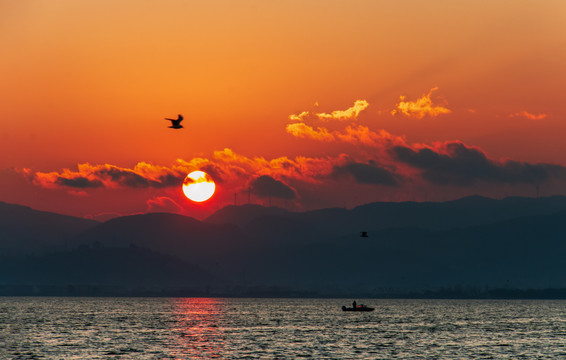 夕阳落日晚霞