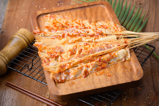 豆皮炸串