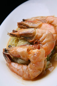 渤海大虾烧白菜